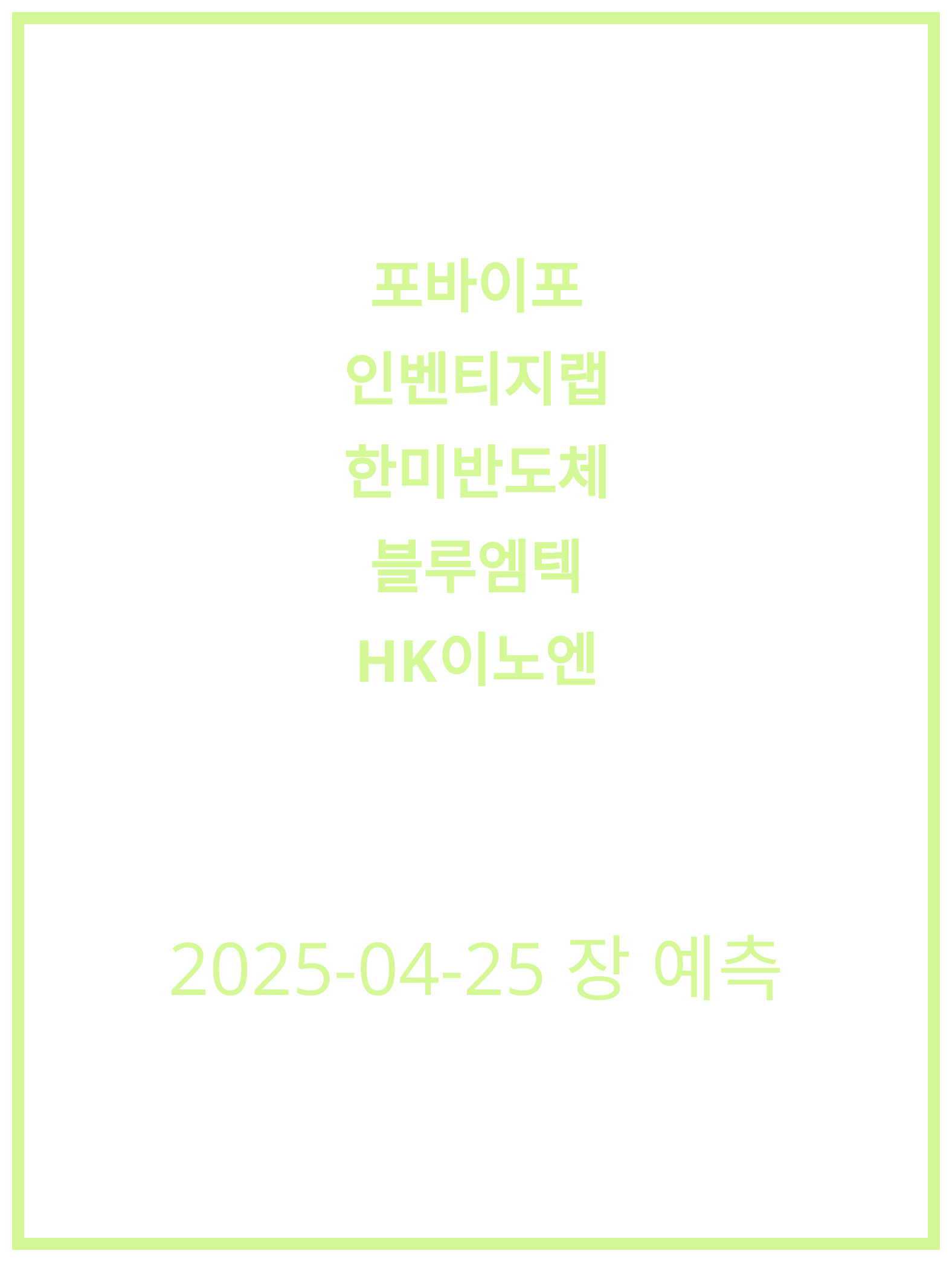 [2025-04-25] 포바이포, 인벤티지랩 주식 전망 분석!