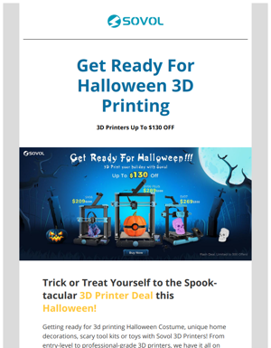 Preheat Your Halloween With Sovol 3D Printers!