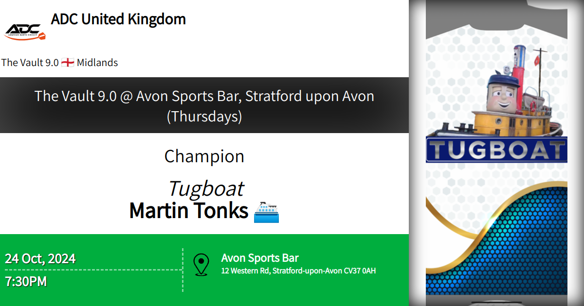 The Vault 9.0 Avon Sports Bar, Stratford upon Avon (Thursdays)