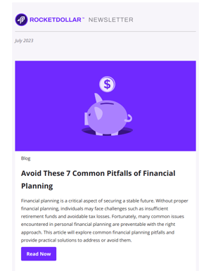 [Newsletter] 7 Common Financial Planning Pitfalls, Commercial Real Estate Equity, 6-Day Solo 401(k) Course, And More!