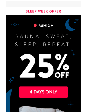 25% OFF 😍 Sauna Your Way To Better SLEEP 💤