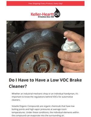Do I Have To Have A Low VOC Brake Cleaner?