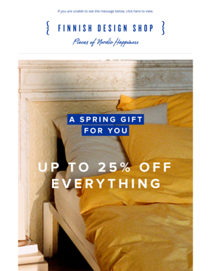 Up To 25% Off Almost Everything – Shop Your Favourite Pieces Today!