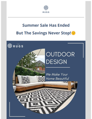 Summer Sale Has Ended, But The Savings Never Stop!🌞 Discounts On Outdoor Rugs 💃