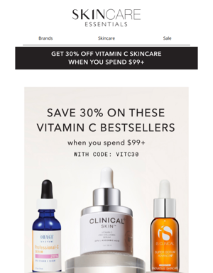 Save 30% On Dermatologist-Approved Vitamin C