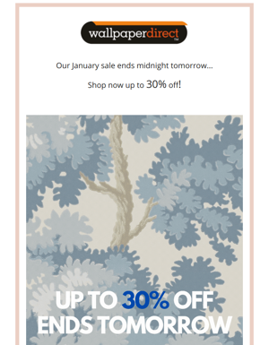 Our January Sale Ends Midnight Tomorrow...