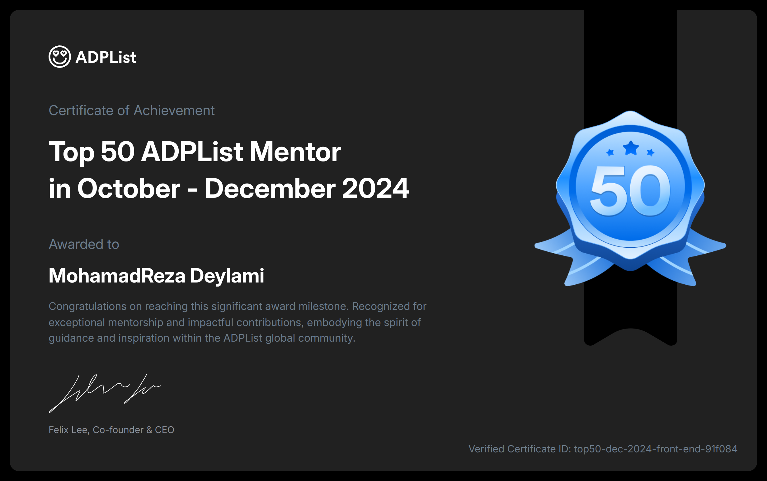 image of certificate