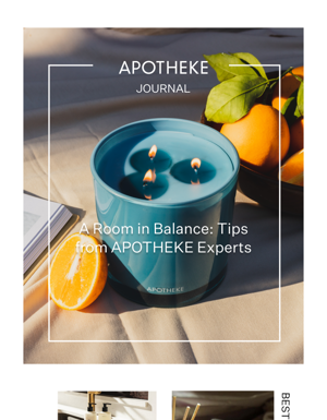 A Room In Balance: Tips From APOTHEKE Experts