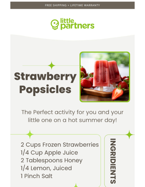 Summer Recipe For You + Your Little One 🍓
