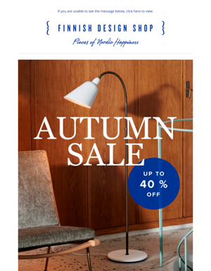 Exclusive Early Access To Autumn Sale | Up To 40 % Off On Design Gems