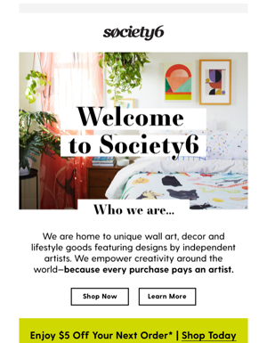 Welcome To Society6!
