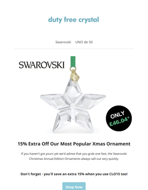 Back In Stock - Swarovski Annual Edition Ornament 2023