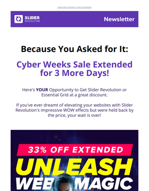 ❗Cyber Sale Extended By 3 Days!