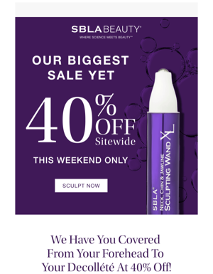 40% Off Sitewide This Weekend Only!