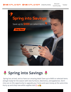 $400 Spring Savings On OneXPlayer! 🌸