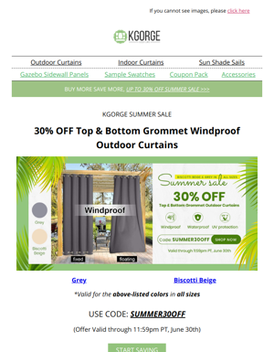 30% Off Best-selling Windproof Outdoor Curtains!