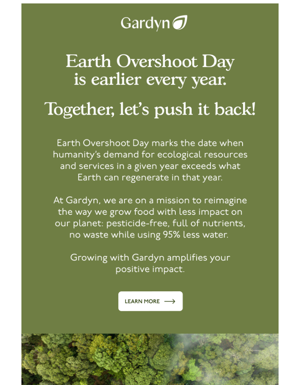 Together, Let's Push Back Earth Overshoot Day 🌎