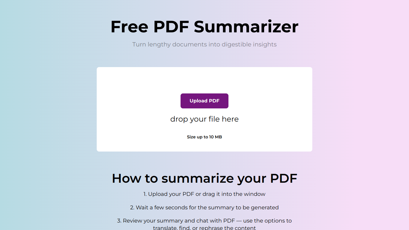 AI PDF Summarizer Review