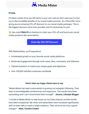 ⏳ Last Chance: Unlock 25% Off To Skyrocket Your Social Media - Ends Soon!