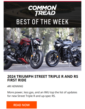 CT Digest: 2024 Triumph Street Triple R And RS First Ride