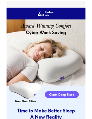 Cyber Week - Ultimate Sleeping Comfort Edition