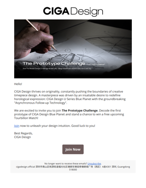 Join The Prototype Challenge At CIGA Design To Win Big!