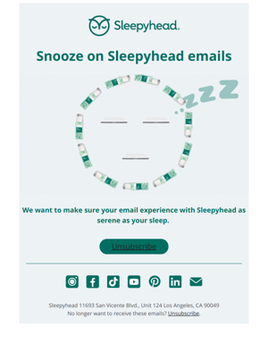 🌙💤 Snooze On Sleepyhead Emails?