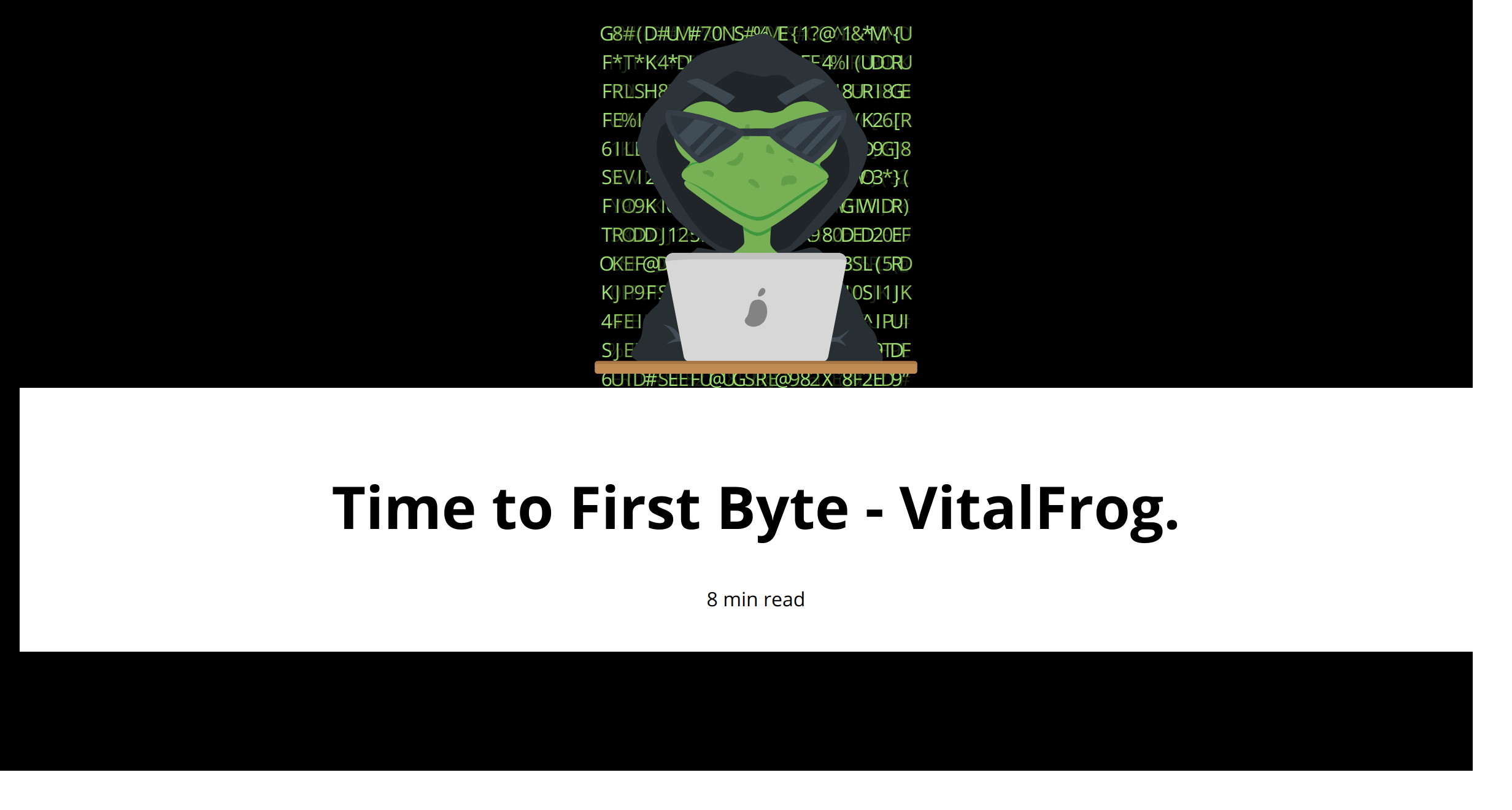 Time To First Byte - VitalFrog.