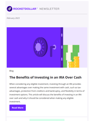[Newsletter] The Benefits Of Investing In An IRA Over Cash