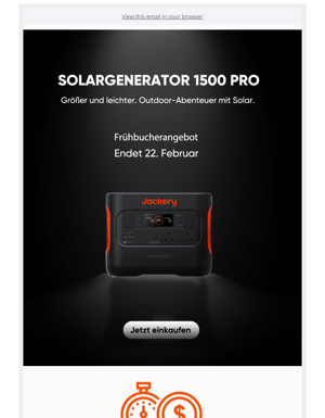 Letzter Aufruf: Spare 115€ Auf Den Solargenerator 1500 Pro.