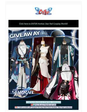 Exciting Opportunity: Win A FREE Honkai: Star Rail Cosplay - Enter Now!🌠