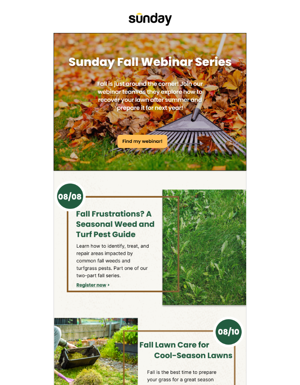 Prep Your Lawn For Fall With Sunday Experts 🍂