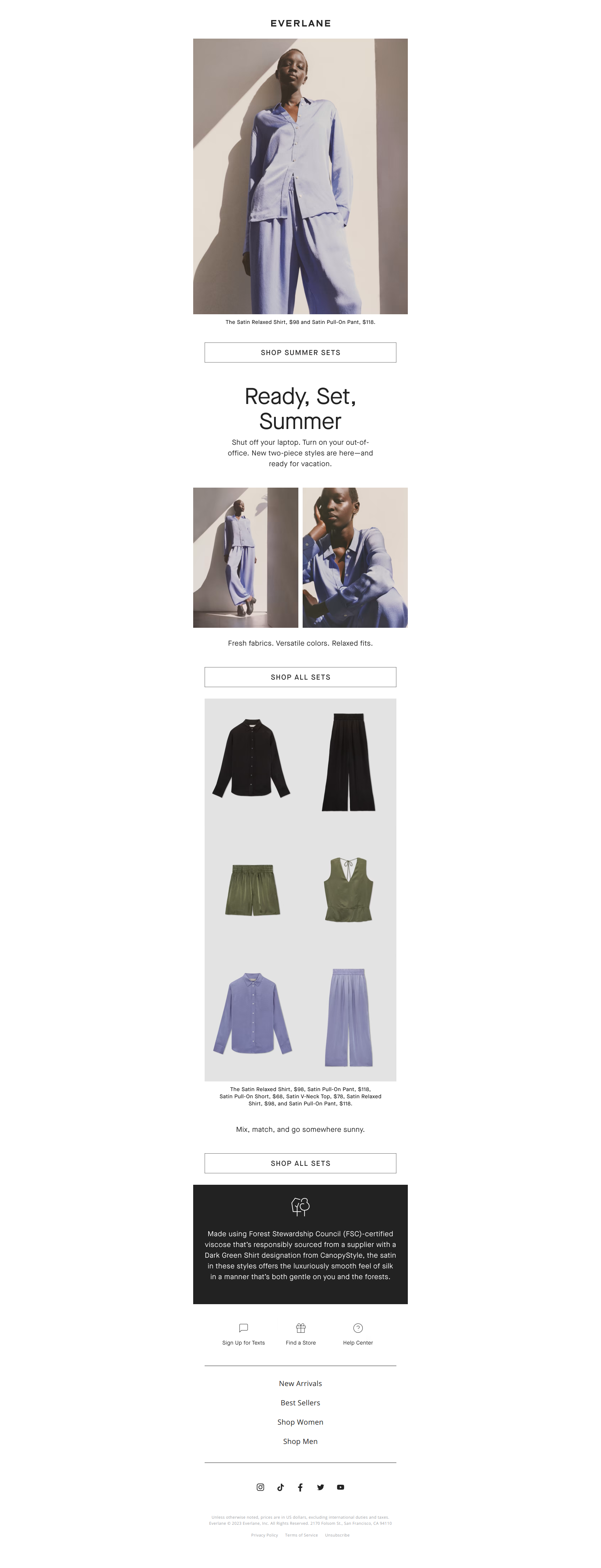 Obsessed: Summer Sets - Everlane Newsletter