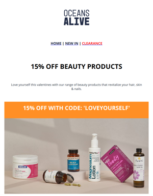 15% OFF Beauty Products