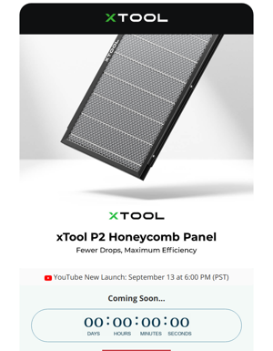 Get Ready: XTool P2 Honeycomb Panel Coming Soon!🚀