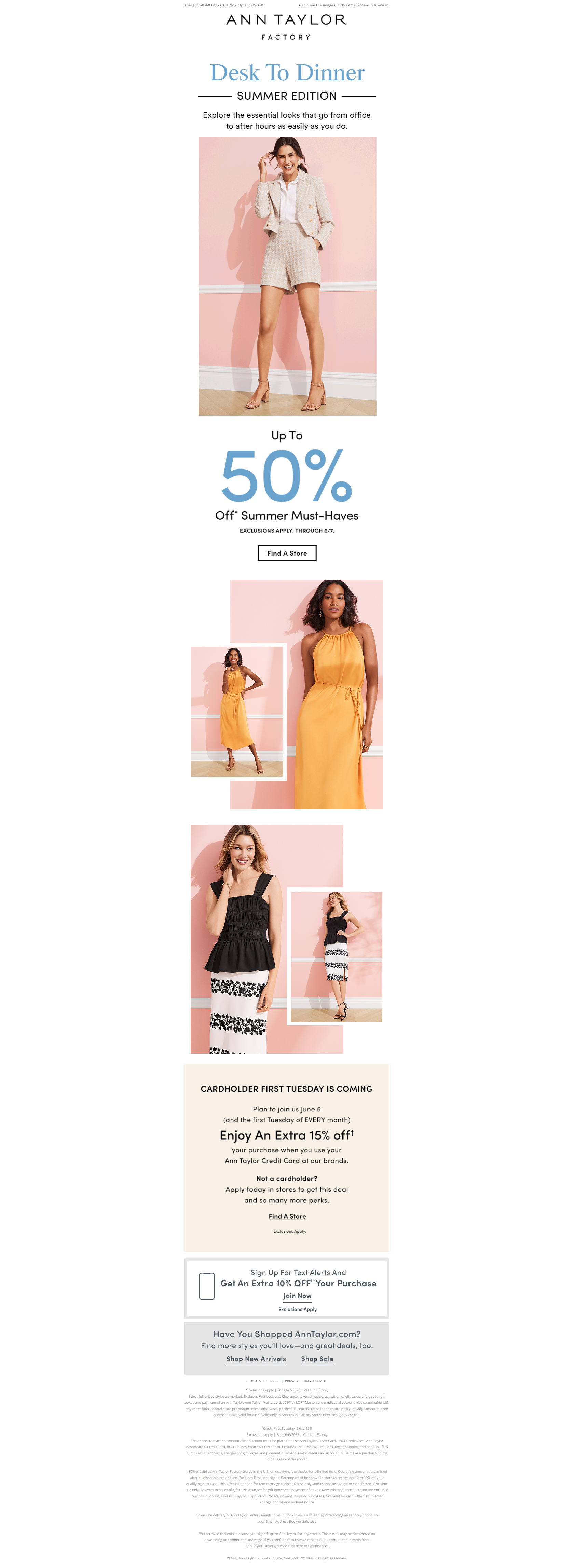 From 9-to-5 to Off-The-Clock In A Flash - Ann Taylor Factory Newsletter