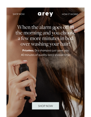 Get 40 Extra Minutes Of Sleep With Wait A Sec Dry Shampoo