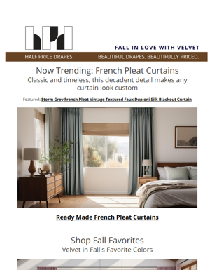 Now Trending: French Pleat Curtains