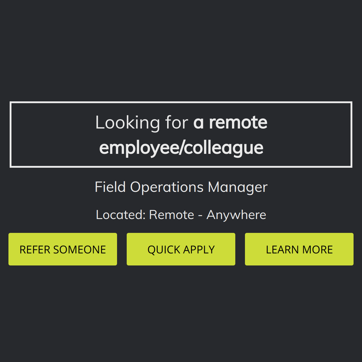 What Makes A Good Field Operations Manager