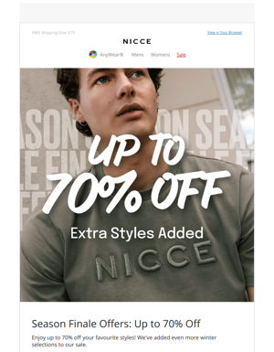 Up To 70% Off Sale + Extra Styles Now Live 🚨