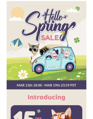 Hello Spring Sale With Limited-Time Deals!