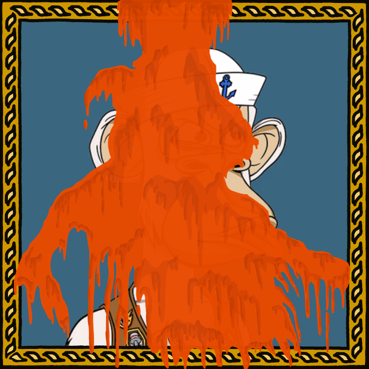 Bored Ape Yacht Club #7637, Splatted, 2022