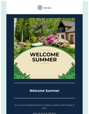 Welcome Summer:  Up To 50% Discount