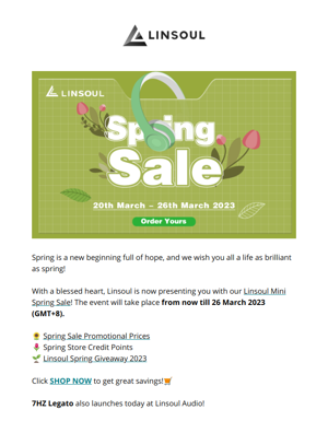 Linsoul Spring Sale & 7HZ Legato Launch!🔥