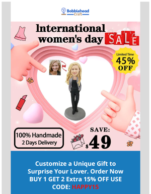 RE: International Women's Day Big Sale