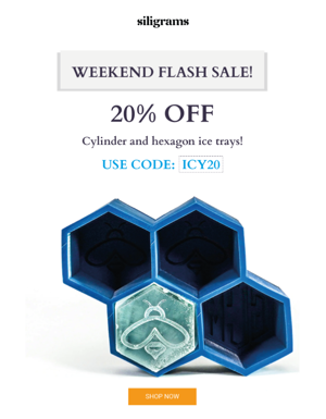 Flash Sale⚡– 20% OFF Cylinder And Hexagon Ice Trays!