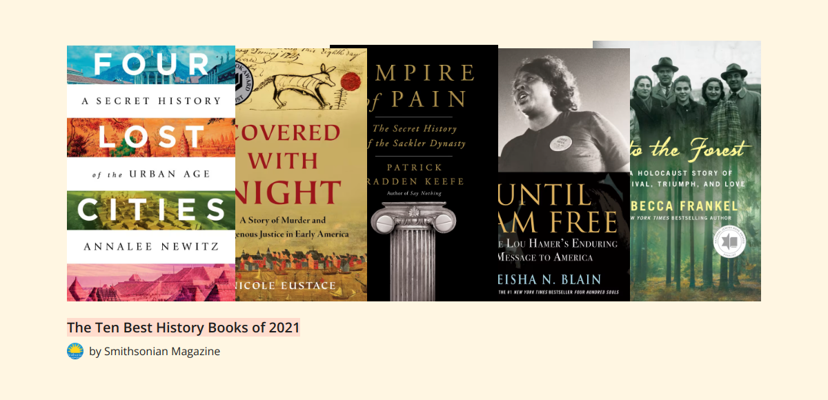 The Ten Best History Books of 2021 | Booklisti