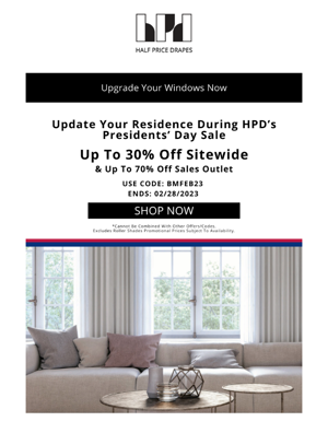 President Day Sales - Up To 30% Off Sitewide