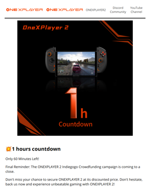 1 Hours Countdown - ONEXPLAYER 2
