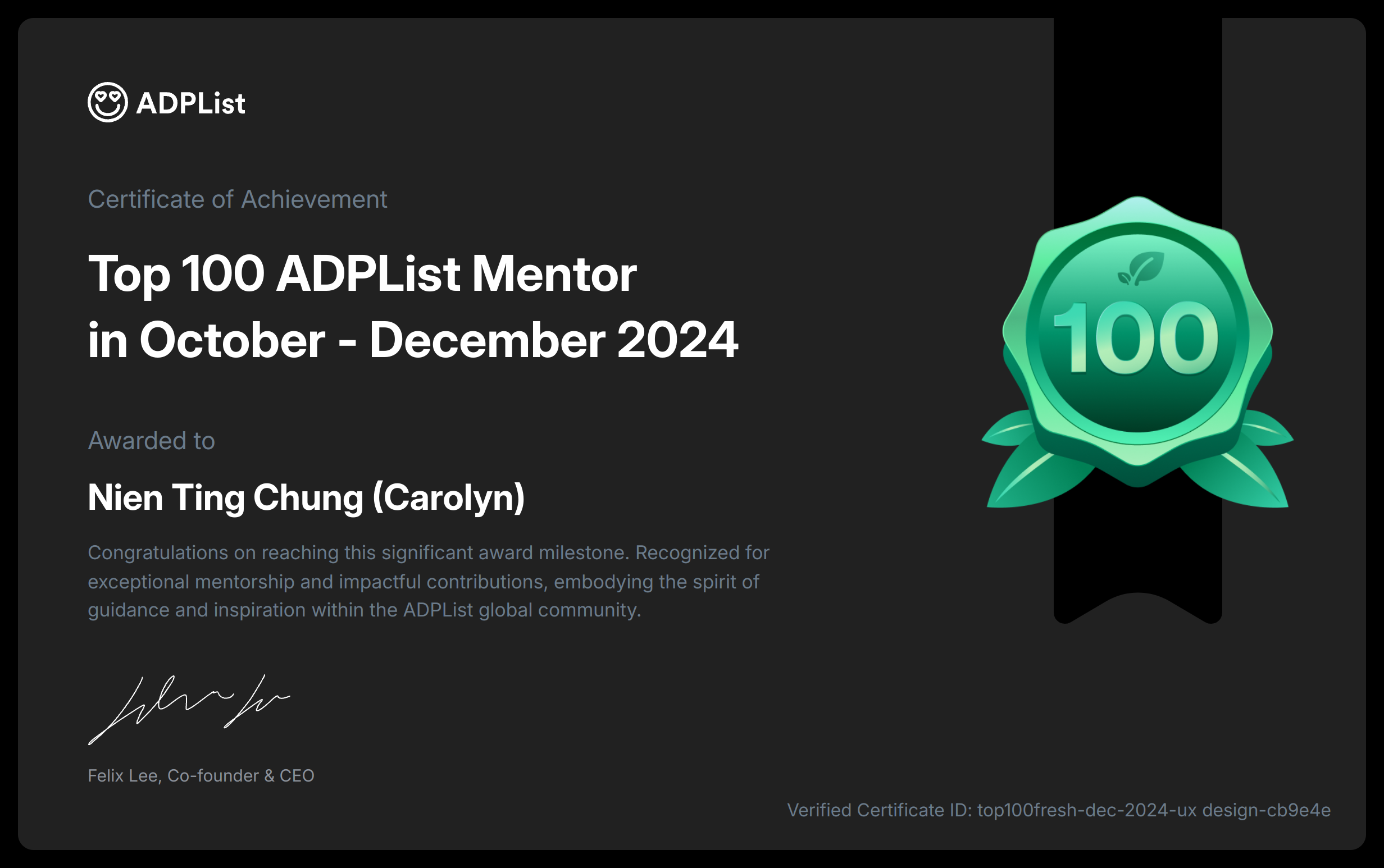 image of certificate